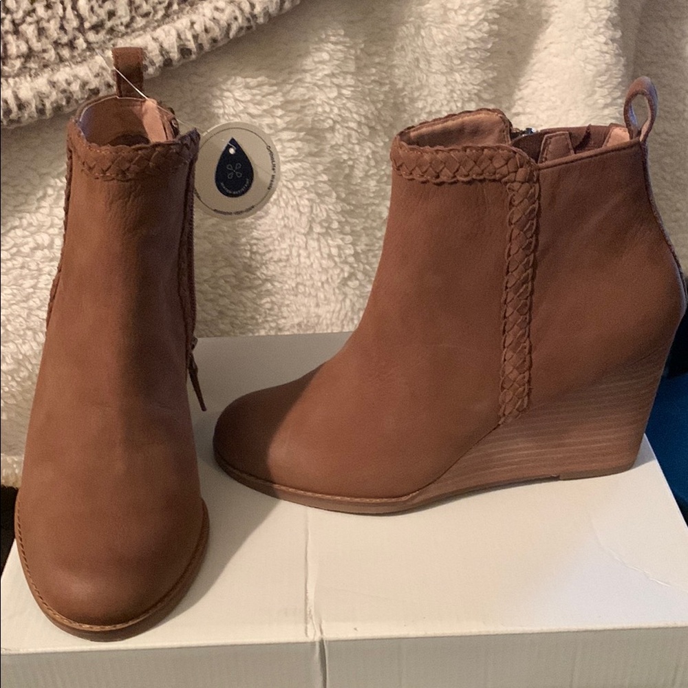 Brown Wedge Ankle Boots
